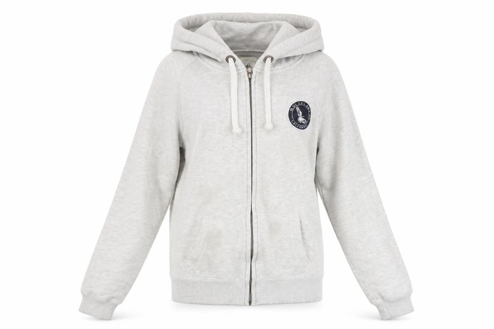 Front view of SoulCal Women's Grey Hooded Basic Jacket, size 8