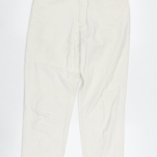 Wrangler Women's White Jeans Size 10 Frayed Accent