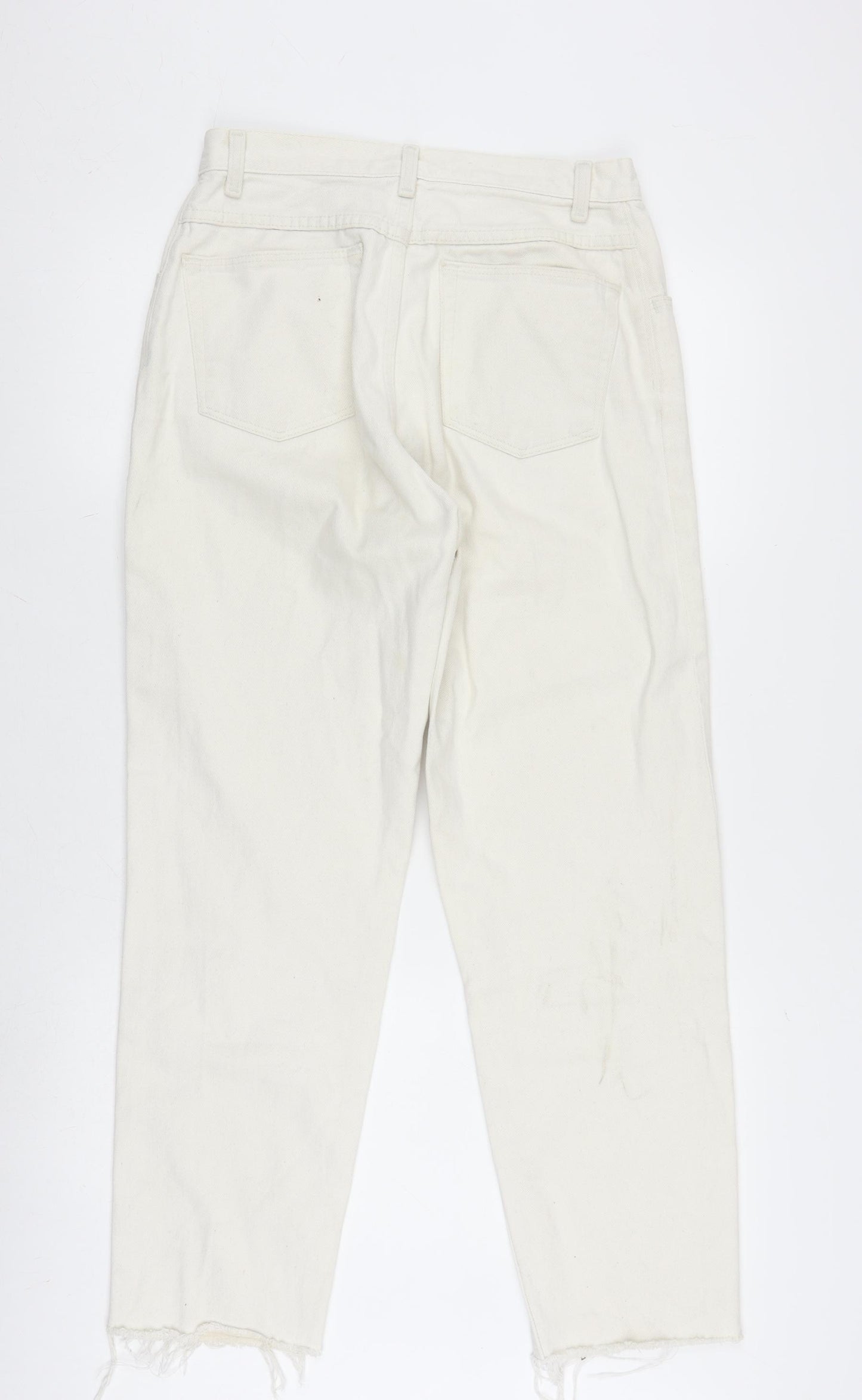 Wrangler Women's White Jeans Size 10 Frayed Accent