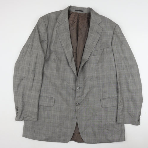 Magee Grey Wool Men's Blazer, Size 46L