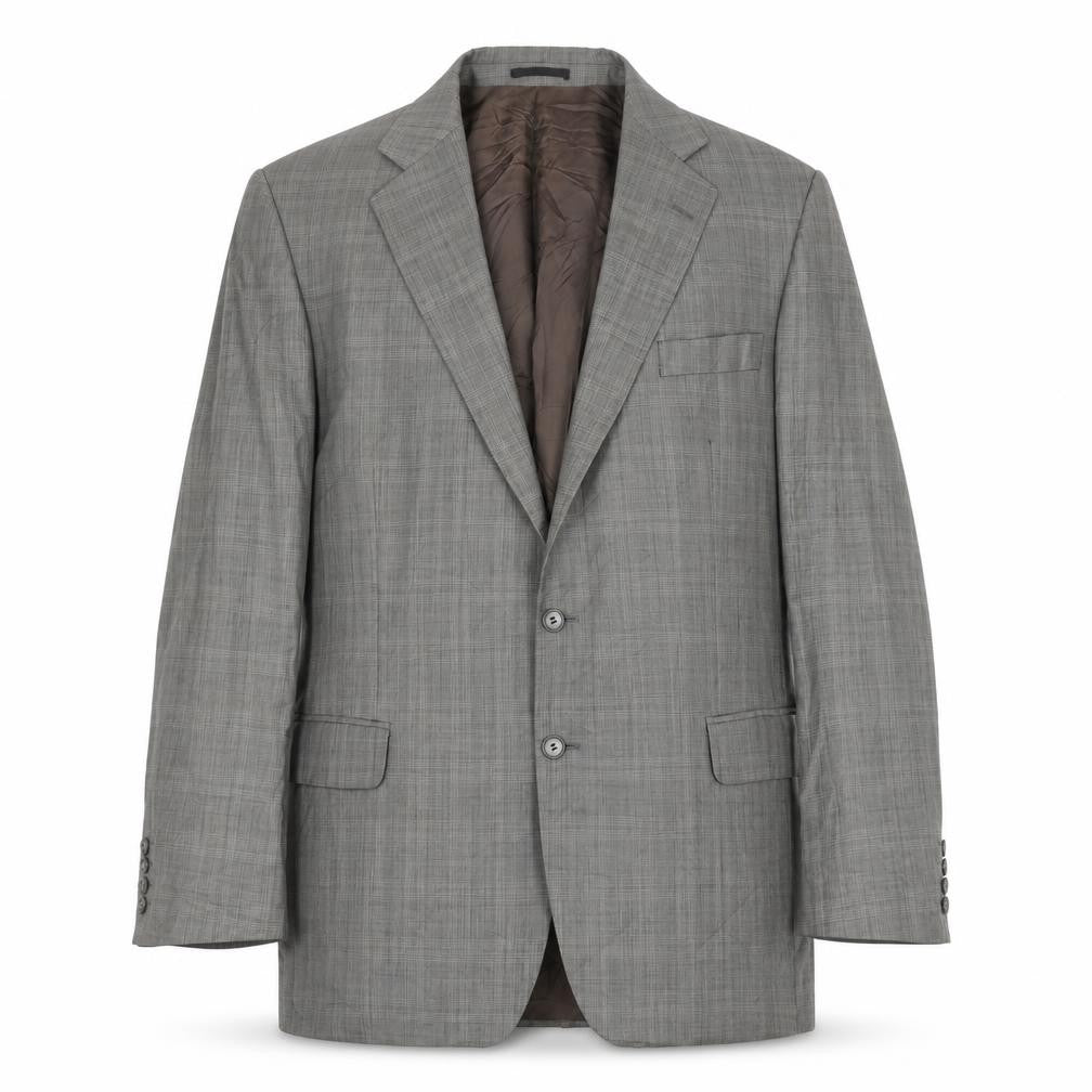 Magee Grey Wool Men's Blazer, Size 46L