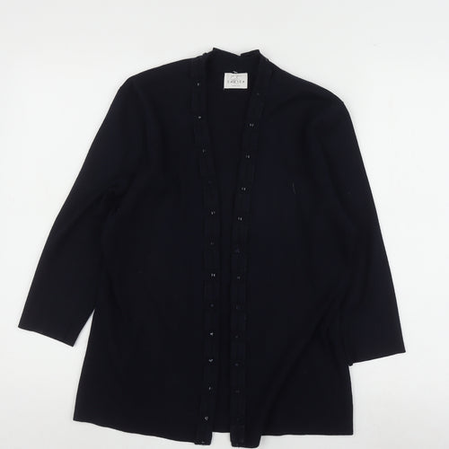 Eastex Women's Black Cardigan, Size 10, Beaded Accent