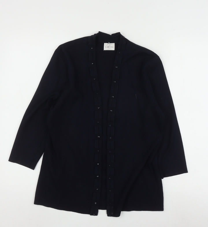 Eastex Women's Black Cardigan, Size 10, Beaded Accent