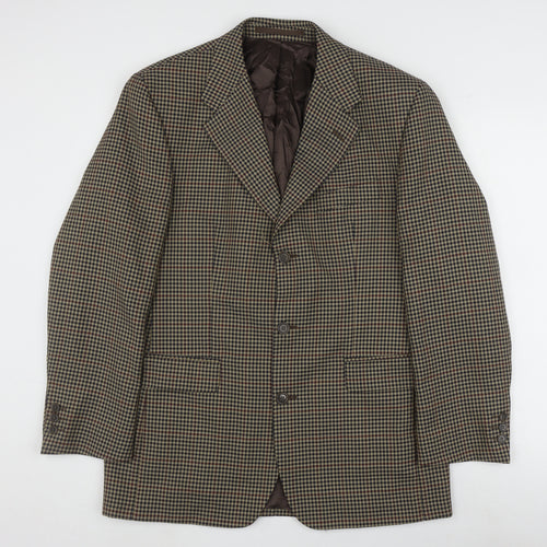 Dunn & Co Men’s Brown Check Blazer 40R Classic Style