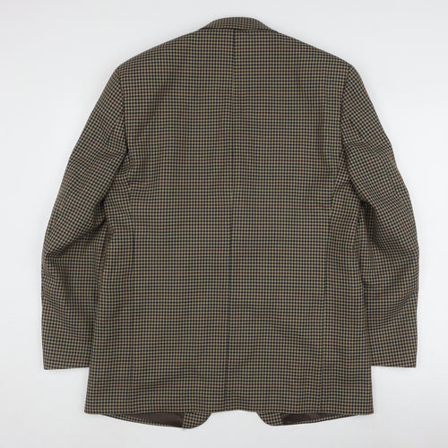 Dunn & Co Men’s Brown Check Blazer 40R Classic Style