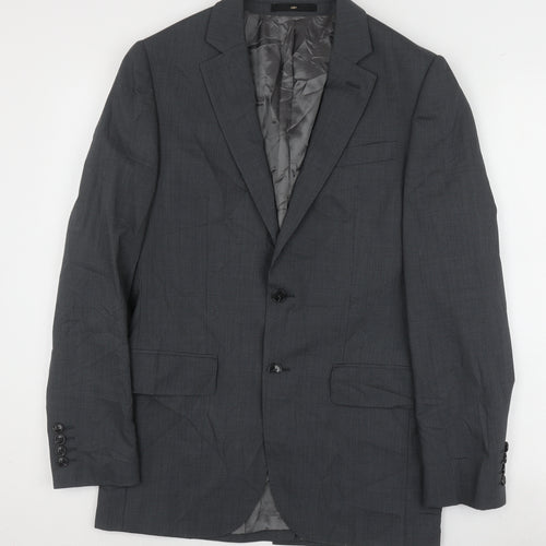 Jaeger Men's Grey Wool Blazer Jacket 36R