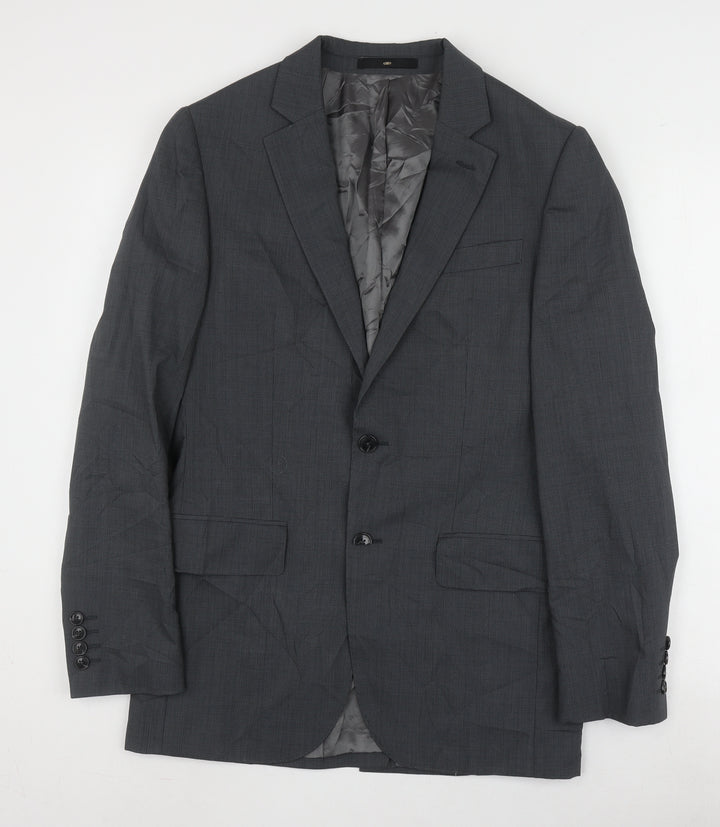 Jaeger Men's Grey Wool Blazer Jacket 36R