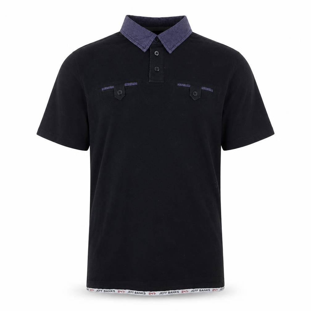 Jeff Banks Men's Black Polo Shirt M - Short Sleeve