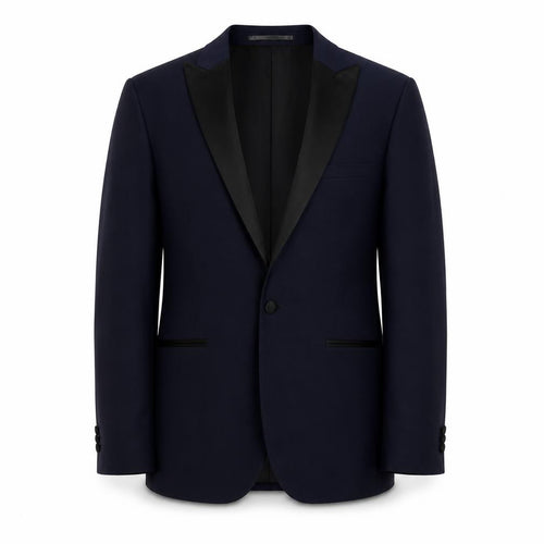 Moss London Blue Men's Slim Fit Tuxedo Jacket 38 Short