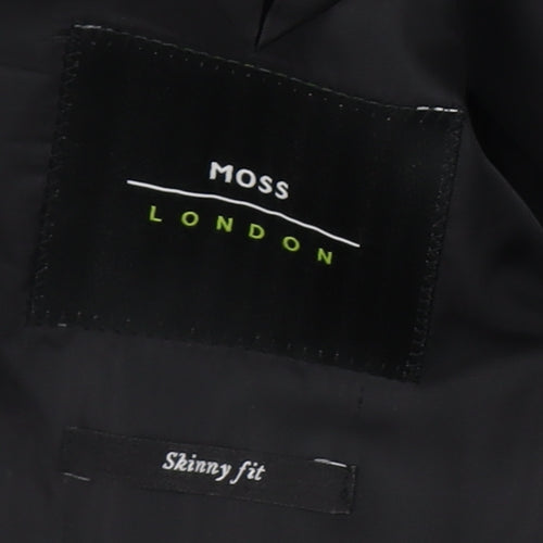 Moss London Blue Men's Slim Fit Tuxedo Jacket 38 Short