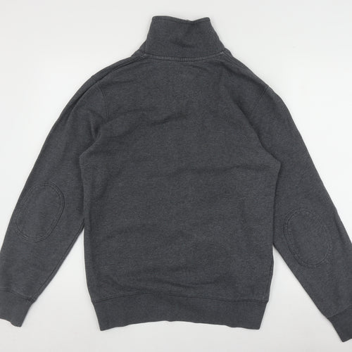 Fred Perry Men's Grey Henley Sweatshirt, Size S