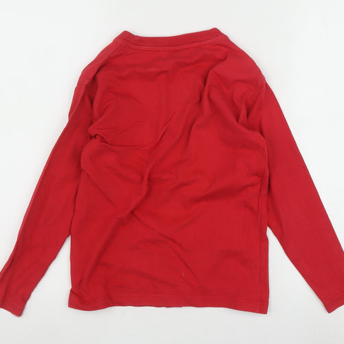 Kangaroo Poo Boys Red Long Sleeve Graphic T-Shirt 7-8 Years