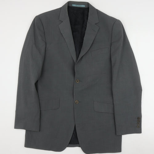Ted Baker Men’s Grey Blazer, 38R, Single-Breasted