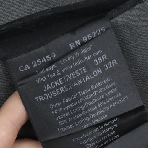 Ted Baker Men’s Grey Blazer, 38R, Single-Breasted