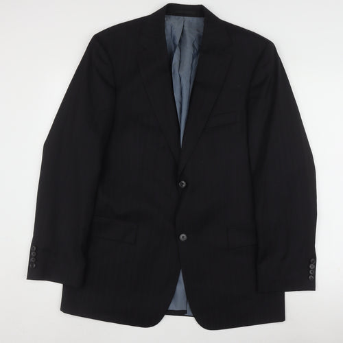 Hugo Boss Men's Black Wool Blazer, Formal Jacket 40
