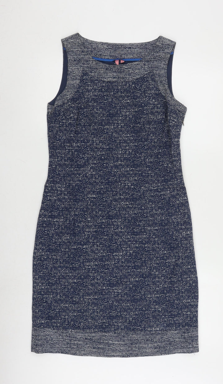 White Stuff Women's Blue Sheath Dress Size 8