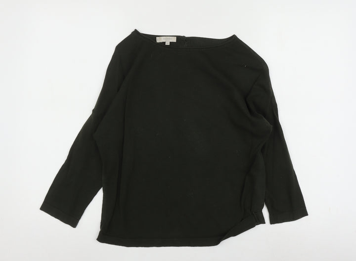 Hobbs Women's Black XS Boat Neck 3/4 Sleeve Top