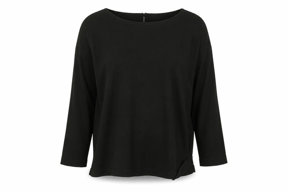 Hobbs Women's Black XS Boat Neck 3/4 Sleeve Top