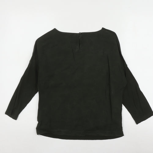 Hobbs Women's Black XS Boat Neck 3/4 Sleeve Top