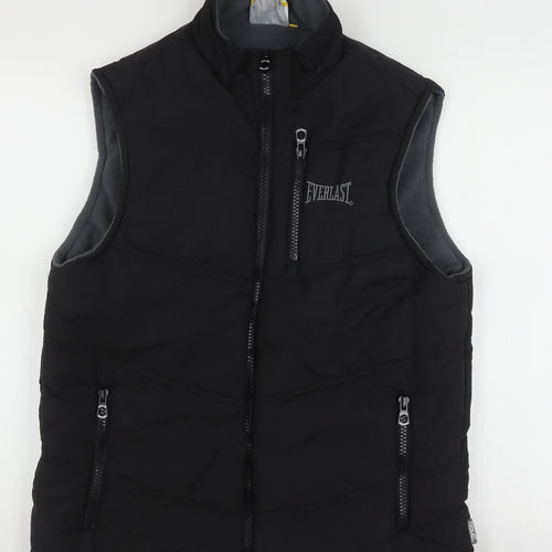 Everlast Men's Black Waistcoat M, Casual Stand-Up Collar