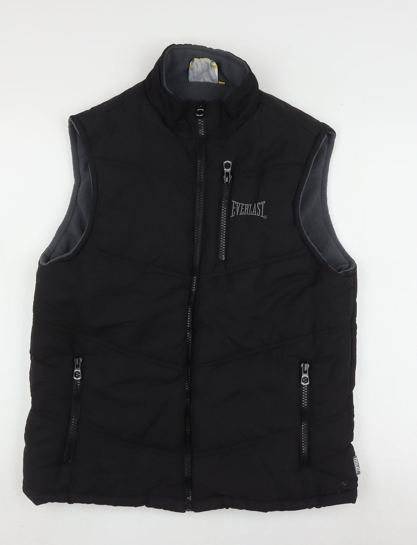 Everlast Men's Black Waistcoat M, Casual Stand-Up Collar