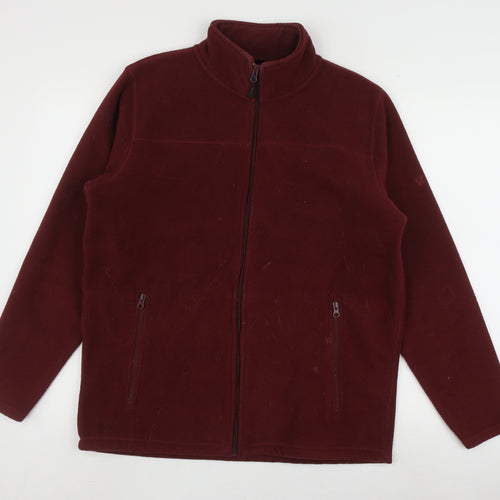 James Pringle Men's Red Full Zip Fleece Sweatshirt M