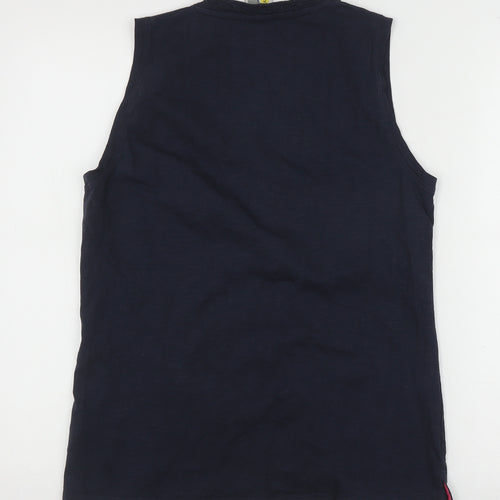 Weird Fish Women's Blue Tank Top Size 14 V-Neck