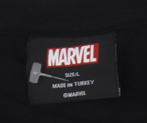 Marvel Men's Black Panther T-Shirt, Black, Size L