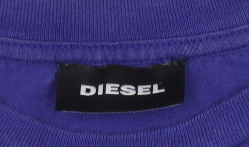 Diesel Boys Blue Long Sleeve Graphic T-Shirt Size 10