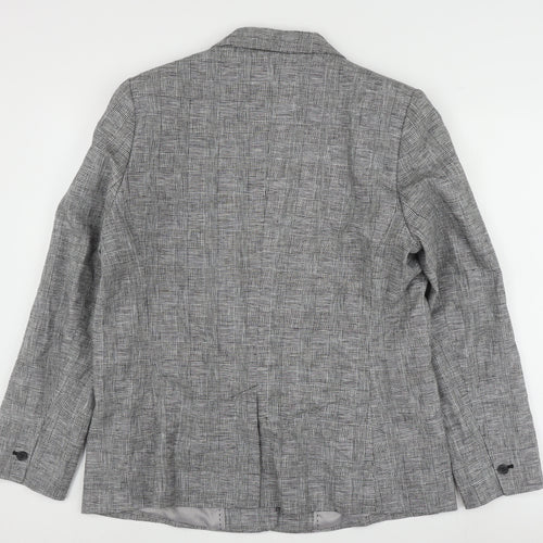 Rjr. John Rocha Women’s Grey Check Suit Jacket Size 16