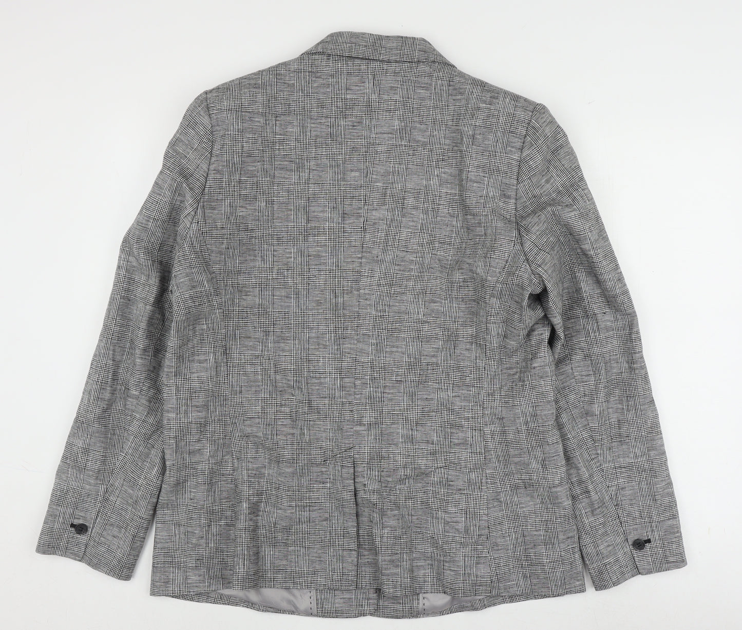 Rjr. John Rocha Women’s Grey Check Suit Jacket Size 16