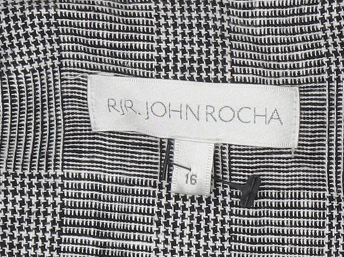 Rjr. John Rocha Women’s Grey Check Suit Jacket Size 16