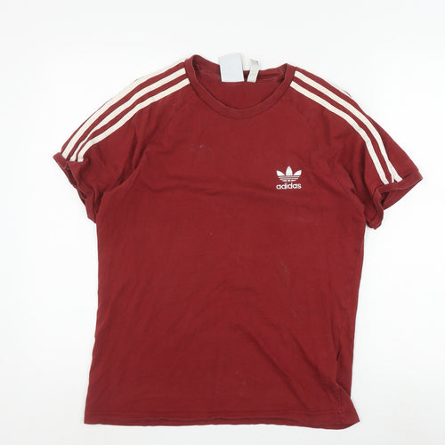 Adidas Men's Red Short Sleeve T-Shirt - Size S