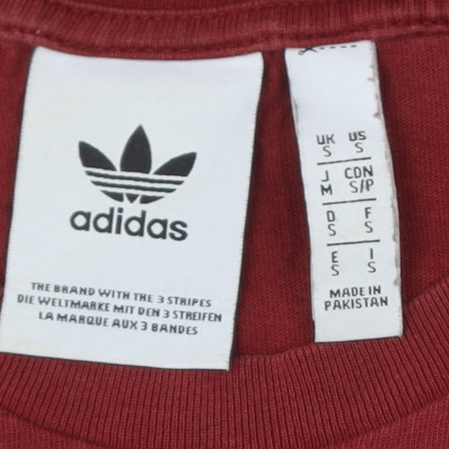 Adidas Men's Red Short Sleeve T-Shirt - Size S