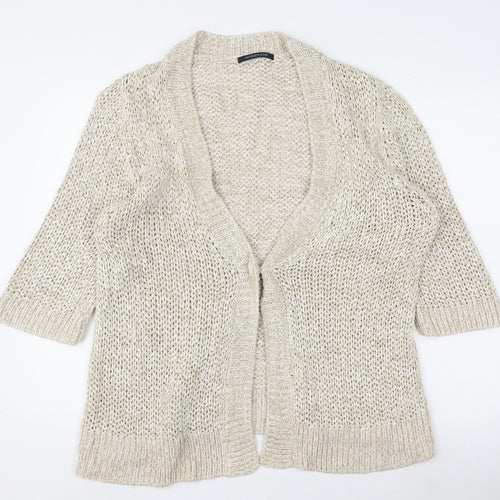 Windsmoor Beige Women's XL Cardigan V-Neck Chunky Knit