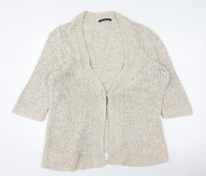 Windsmoor Beige Women's XL Cardigan V-Neck Chunky Knit