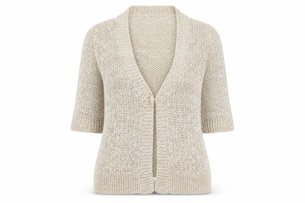Windsmoor Beige Women's XL Cardigan V-Neck Chunky Knit
