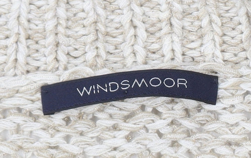 Windsmoor Beige Women's XL Cardigan V-Neck Chunky Knit