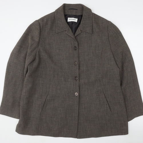 Windsmoor Women's Brown Size 20 Herringbone Suit Jacket