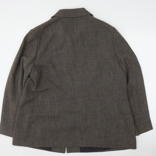 Windsmoor Women's Brown Size 20 Herringbone Suit Jacket