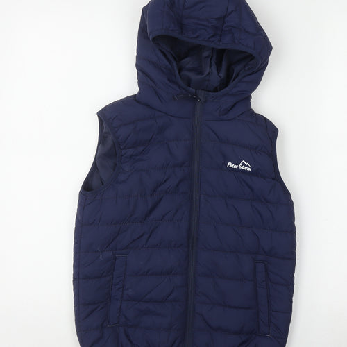 Peter Storm Boys Blue Puffer Jacket 9-10 Years Hooded