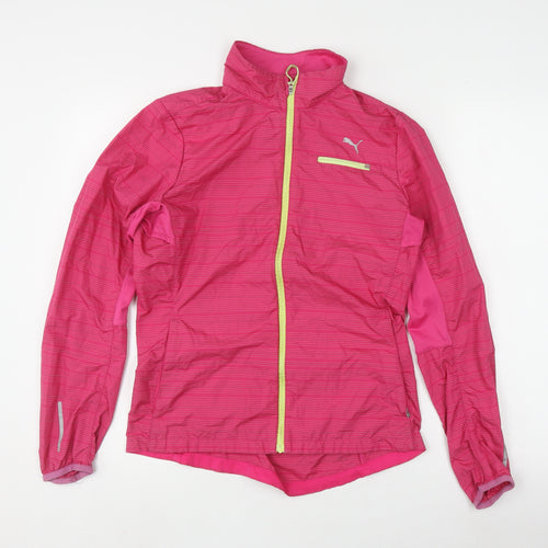 Puma Women's Pink Track Jacket Size 10 Ventilated
