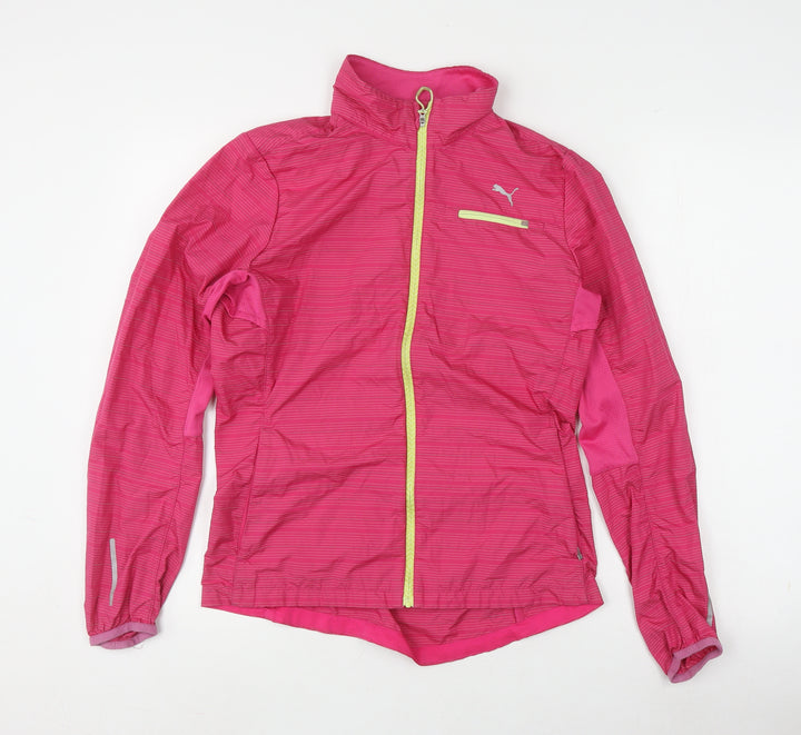 Puma Women's Pink Track Jacket Size 10 Ventilated