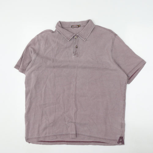 White Stuff Men's Purple XL Polo Shirt Casual