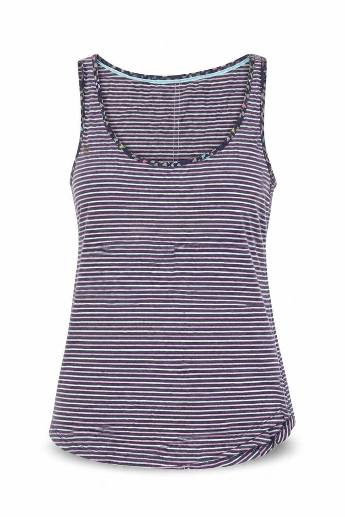 Front view of White Stuff Women's Multicoloured Striped Tank, UK 12