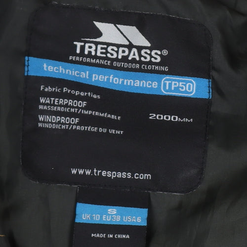 Trespass Girls Brown Hooded Puffer Jacket Size S