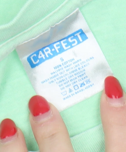 C4R-FEST Men's Green Graphic S T-Shirt