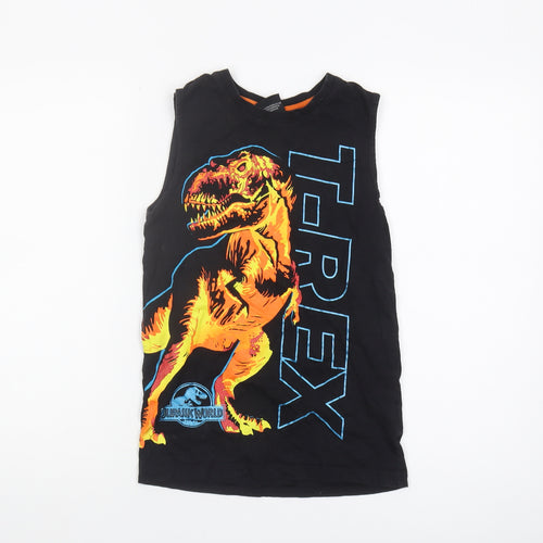 Jurassic World Boys Black Sleeveless Tank Top 10-11 Years