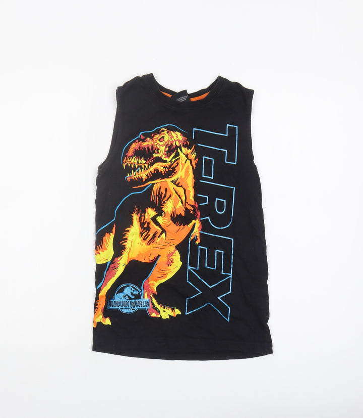 Jurassic World Boys Black Sleeveless Tank Top 10-11 Years