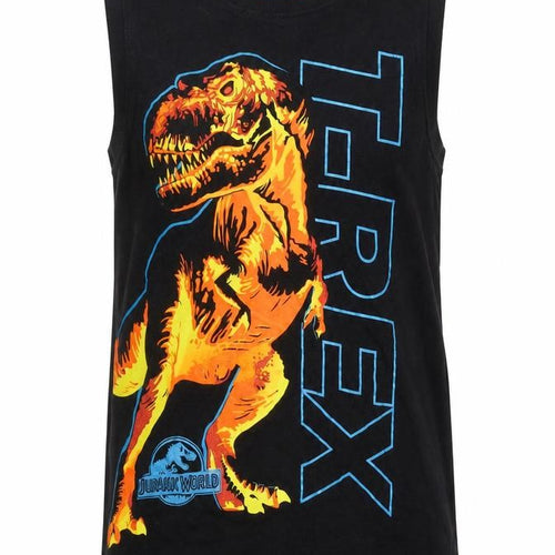 Jurassic World Boys Black Sleeveless Tank Top 10-11 Years